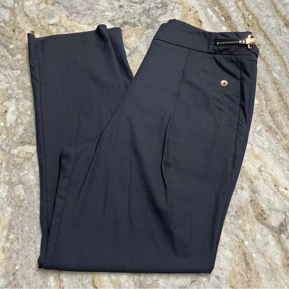 Kit and Ace Straight Leg Trouser High Rise Adjustable Zip Waistband 6